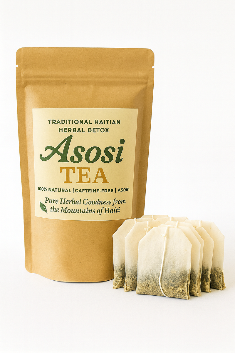 Asosi Tea – Traditional Haitian Herbal Detox (10 Tea Bags, 100% Natural & Caffeine-Free)