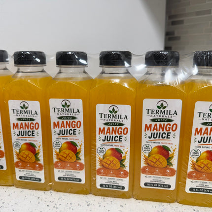 Termila Naturals Mango Fruit Juice Beverage - 16 oz (6,12 Pack)