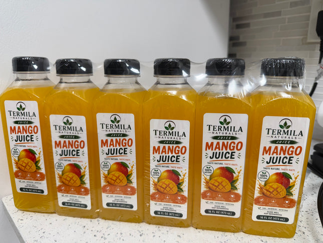 Termila Naturals Mango Fruit Juice Beverage - 16 oz (6,12 Pack)